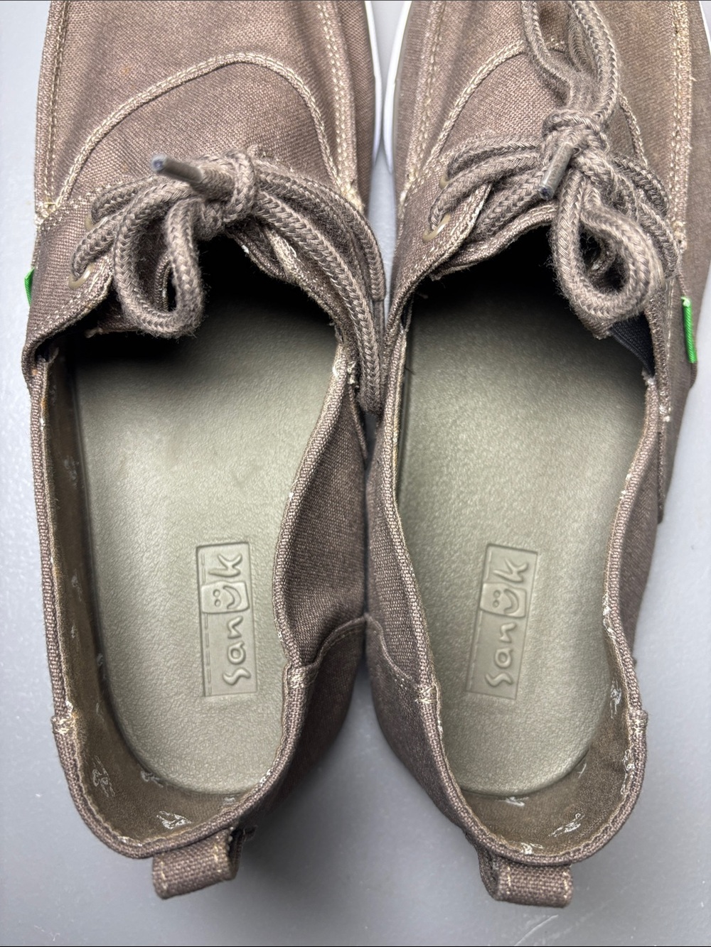 Sanuk Men's Offshore Lace Up Boat Shoes Brown Brindle 13 - Picture 7 of 11